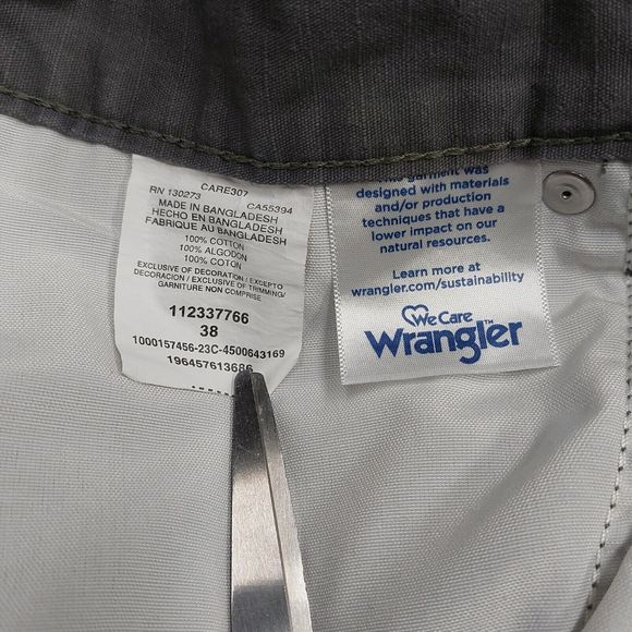 Wrangler Workwear Gray Ripstop Fabric Carpenter Cargo Shorts Men's Size 38 - Picture 6 of 7